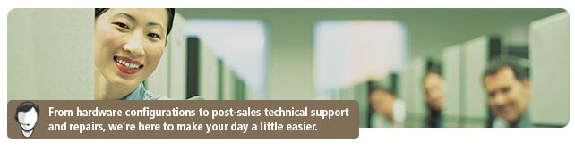 From hardware configurations to post-sales technical support and repairs, we're here to make your day a little easier.