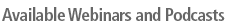 Available Webinars