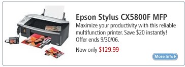 Epson CX5800F MFP - $20 Onmiddellijke Besparingen!