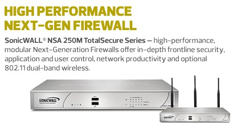 SonicWALL® NSA 250M TotalSecure Series