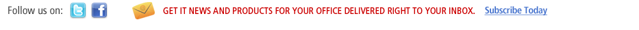 Follow Us on Twitter and Facebook. Get IT News and Products for your Office Delivered Right To Your Inbox.